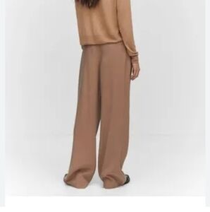 Mango suit size 6 wide leg extra long lightweight pants new with tags